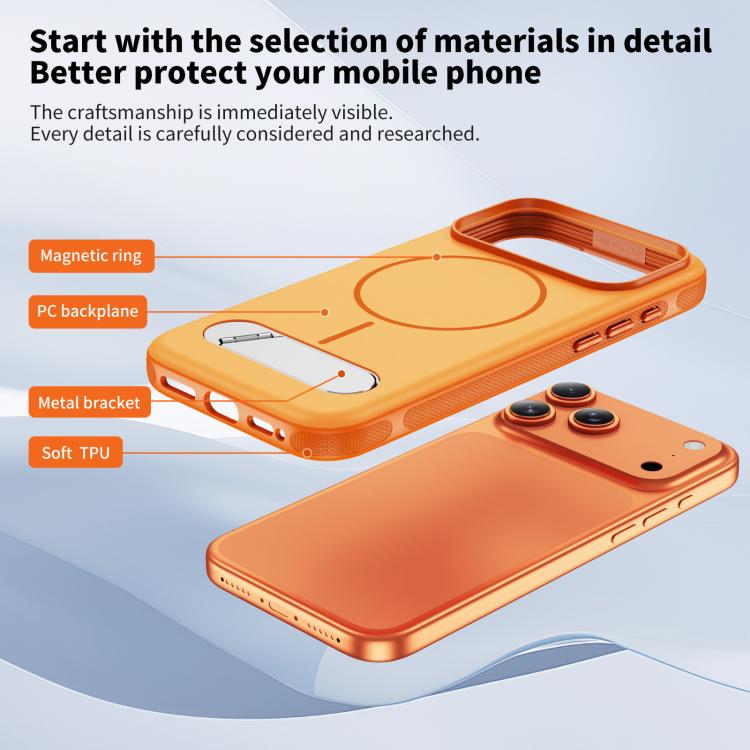Coque magnétique bicolore imitation originale avec support, Pour iPhone 17 Pro Max, Pour iPhone 17 Pro