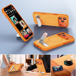 Coque magnétique bicolore imitation originale avec support, Pour iPhone 17 Pro Max, Pour iPhone 17 Pro