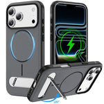 Coque magnétique bicolore imitation originale avec support, Pour iPhone 17 Pro Max, Pour iPhone 17 Pro