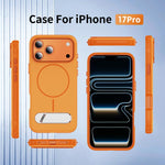 Coque magnétique bicolore imitation originale avec support, Pour iPhone 17 Pro Max, Pour iPhone 17 Pro