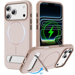 Coque magnétique bicolore imitation originale avec support, Pour iPhone 17 Pro Max, Pour iPhone 17 Pro