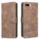 Coque de téléphone en cuir végétalien RFID texturé en cuir de veau de couleur unie, pour iPhone XS Max, pour iPhone 6 Plus/7 Plus/8 Plus, pour iPhone 6 / 7 / 8