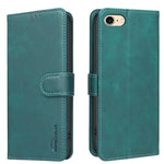 Coque de téléphone en cuir végétalien RFID texturé en cuir de veau de couleur unie, pour iPhone XS Max, pour iPhone 6 Plus/7 Plus/8 Plus, pour iPhone 6 / 7 / 8