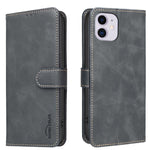 Coque de téléphone en cuir végétalien RFID texturé en cuir de veau de couleur unie, pour iPhone XS Max, pour iPhone 6 Plus/7 Plus/8 Plus, pour iPhone 6 / 7 / 8