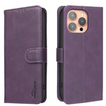 Coque de téléphone en cuir végétalien RFID texturé en cuir de veau de couleur unie, pour iPhone XS Max, pour iPhone 6 Plus/7 Plus/8 Plus, pour iPhone 6 / 7 / 8