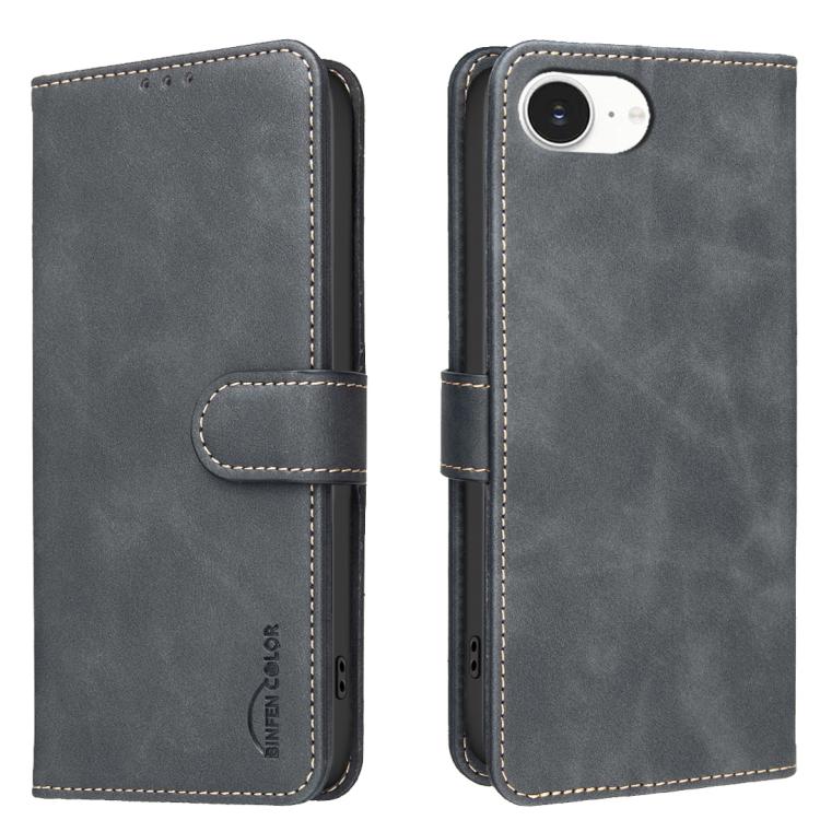 Étui de téléphone en cuir végétalien RFID, texture veau couleur unie, Pour iPhone 16e / 17e, Pour iPhone 17 Pro Max, Pour iPhone 17 Pro, Pour iPhone 17, Pour iPhone Air, Pour iPhone 16 Pro Max, Pour iPhone 16 Pro, Pour iPhone 16 Plus