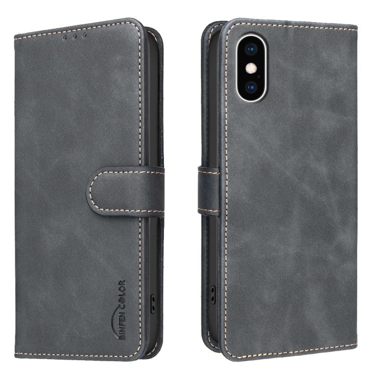 Coque de téléphone en cuir végétalien RFID texturé en cuir de veau de couleur unie, pour iPhone XS Max, pour iPhone 6 Plus/7 Plus/8 Plus, pour iPhone 6 / 7 / 8