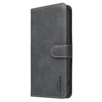 Coque de téléphone en cuir végétalien RFID texturé en cuir de veau de couleur unie, pour iPhone XS Max, pour iPhone 6 Plus/7 Plus/8 Plus, pour iPhone 6 / 7 / 8