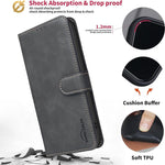 Coque de téléphone en cuir végétalien RFID texturé en cuir de veau de couleur unie, pour iPhone XS Max, pour iPhone 6 Plus/7 Plus/8 Plus, pour iPhone 6 / 7 / 8