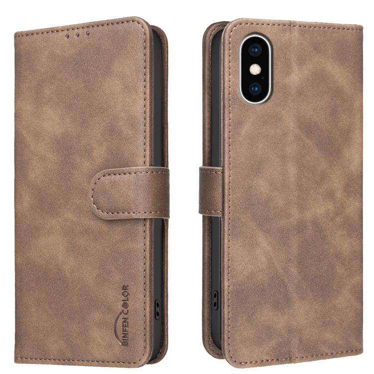 Coque de téléphone en cuir végétalien RFID texturé en cuir de veau de couleur unie, pour iPhone XS Max, pour iPhone 6 Plus/7 Plus/8 Plus, pour iPhone 6 / 7 / 8