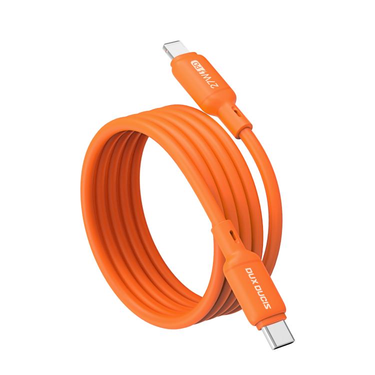 Câble de données en silicone DUX DUCIS SILI Series 27W Type-C vers 8 broches, longueur : 1m, Type-C vers 8 broches