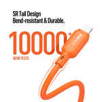 Câble de données en silicone DUX DUCIS SILI Series 27W Type-C vers 8 broches, longueur : 1m, Type-C vers 8 broches
