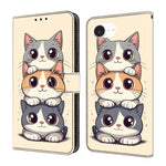 Coque de téléphone en cuir végétalien peint effet cristal, Pour iPhone 17e / 16e, Pour iPhone 17 Pro Max, Pour iPhone 17 Pro, Pour iPhone 17