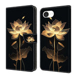 Coque de téléphone en cuir végétalien peint effet cristal, Pour iPhone 17e / 16e, Pour iPhone 17 Pro Max, Pour iPhone 17 Pro, Pour iPhone 17