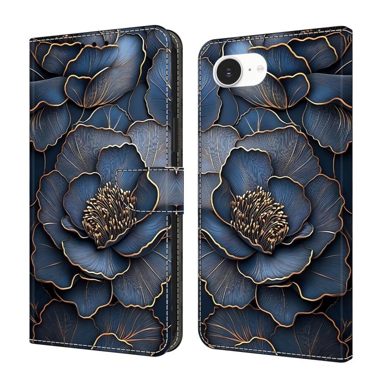 Coque de téléphone en cuir végétalien peint effet cristal, Pour iPhone 17e / 16e, Pour iPhone 17 Pro Max, Pour iPhone 17 Pro, Pour iPhone 17