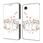 Coque de téléphone en cuir végétalien peint effet cristal, Pour iPhone 17e / 16e, Pour iPhone 17 Pro Max, Pour iPhone 17 Pro, Pour iPhone 17