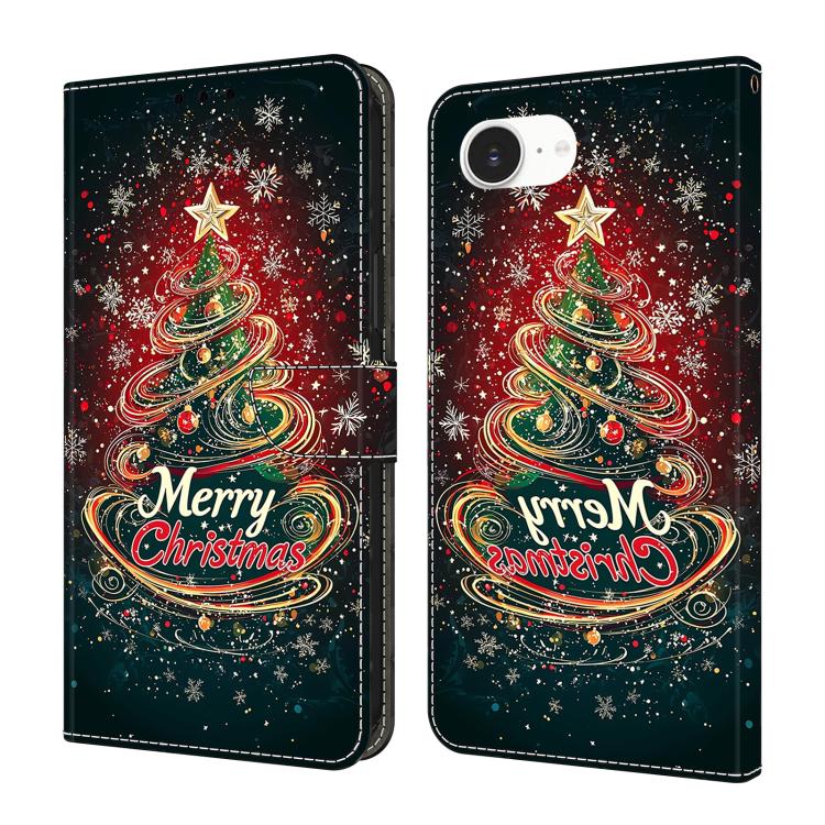 Coque de téléphone en cuir végétalien peint effet cristal, Pour iPhone 17e / 16e, Pour iPhone 17 Pro Max, Pour iPhone 17 Pro, Pour iPhone 17