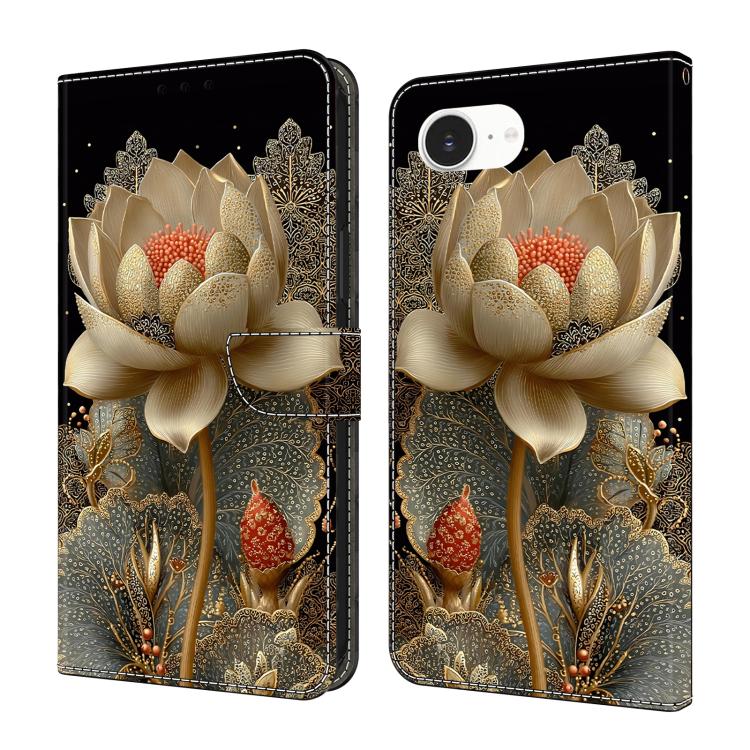 Coque de téléphone en cuir végétalien peint effet cristal, Pour iPhone 17e / 16e, Pour iPhone 17 Pro Max, Pour iPhone 17 Pro, Pour iPhone 17