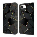 Coque de téléphone en cuir végétalien peint effet cristal, Pour iPhone 17e / 16e, Pour iPhone 17 Pro Max, Pour iPhone 17 Pro, Pour iPhone 17