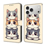 Coque de téléphone en cuir végétalien peint effet cristal, Pour iPhone 17e / 16e, Pour iPhone 17 Pro Max, Pour iPhone 17 Pro, Pour iPhone 17