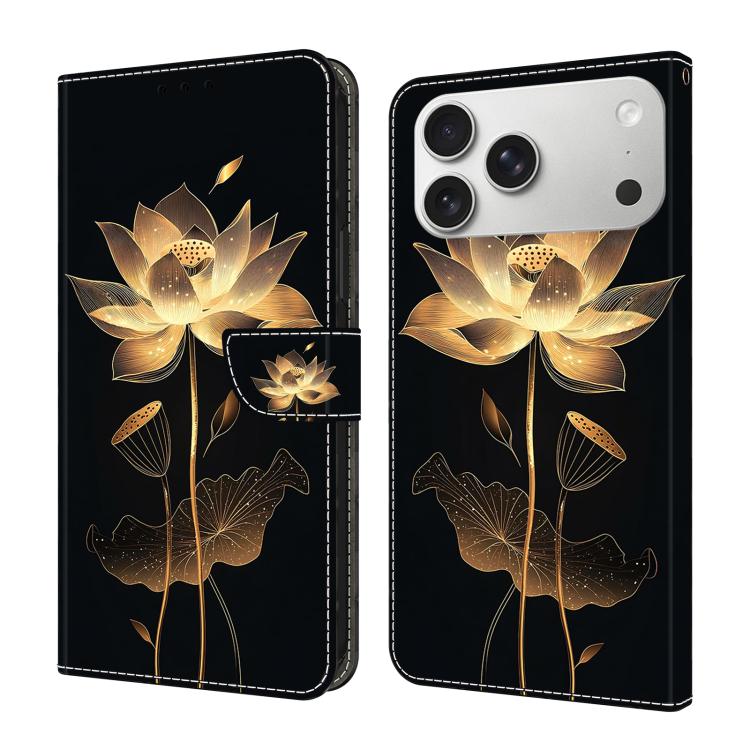 Coque de téléphone en cuir végétalien peint effet cristal, Pour iPhone 17e / 16e, Pour iPhone 17 Pro Max, Pour iPhone 17 Pro, Pour iPhone 17