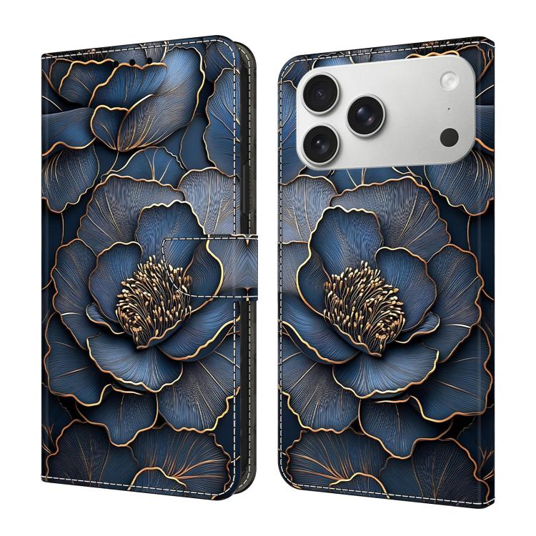 Coque de téléphone en cuir végétalien peint effet cristal, Pour iPhone 17e / 16e, Pour iPhone 17 Pro Max, Pour iPhone 17 Pro, Pour iPhone 17