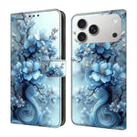 Coque de téléphone en cuir végétalien peint effet cristal, Pour iPhone 17e / 16e, Pour iPhone 17 Pro Max, Pour iPhone 17 Pro, Pour iPhone 17