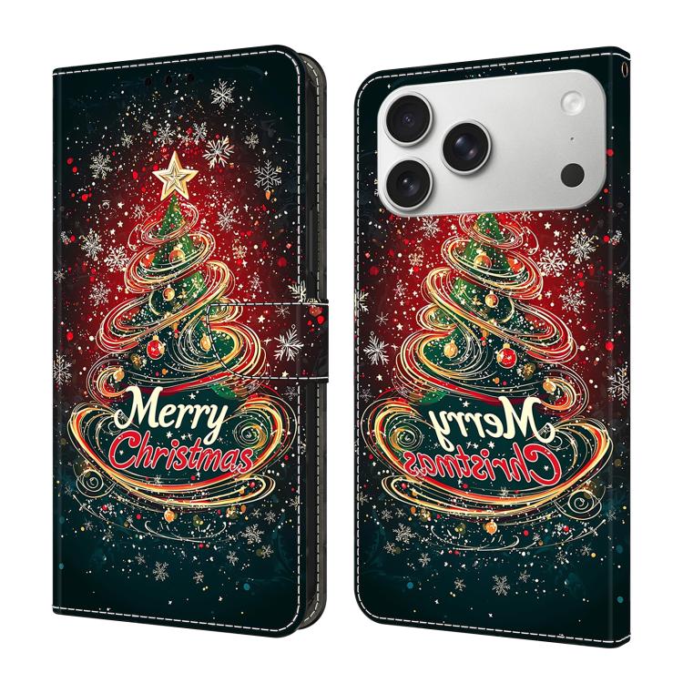 Coque de téléphone en cuir végétalien peint effet cristal, Pour iPhone 17e / 16e, Pour iPhone 17 Pro Max, Pour iPhone 17 Pro, Pour iPhone 17