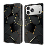 Coque de téléphone en cuir végétalien peint effet cristal, Pour iPhone 17e / 16e, Pour iPhone 17 Pro Max, Pour iPhone 17 Pro, Pour iPhone 17