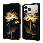 Coque de téléphone en cuir végétalien peint effet cristal, Pour iPhone 17e / 16e, Pour iPhone 17 Pro Max, Pour iPhone 17 Pro, Pour iPhone 17