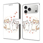 Coque de téléphone en cuir végétalien peint effet cristal, Pour iPhone 17e / 16e, Pour iPhone 17 Pro Max, Pour iPhone 17 Pro, Pour iPhone 17