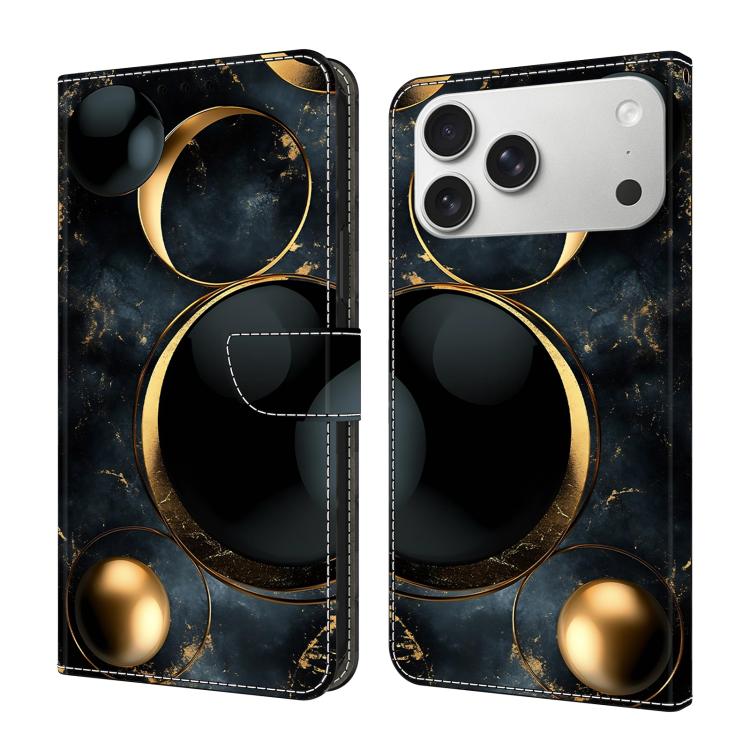 Coque de téléphone en cuir végétalien peint effet cristal, Pour iPhone 17e / 16e, Pour iPhone 17 Pro Max, Pour iPhone 17 Pro, Pour iPhone 17