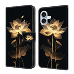 Coque de téléphone en cuir végétalien peint effet cristal, Pour iPhone 17e / 16e, Pour iPhone 17 Pro Max, Pour iPhone 17 Pro, Pour iPhone 17