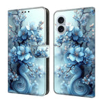 Coque de téléphone en cuir végétalien peint effet cristal, Pour iPhone 17e / 16e, Pour iPhone 17 Pro Max, Pour iPhone 17 Pro, Pour iPhone 17