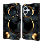 Coque de téléphone en cuir végétalien peint effet cristal, Pour iPhone 17e / 16e, Pour iPhone 17 Pro Max, Pour iPhone 17 Pro, Pour iPhone 17