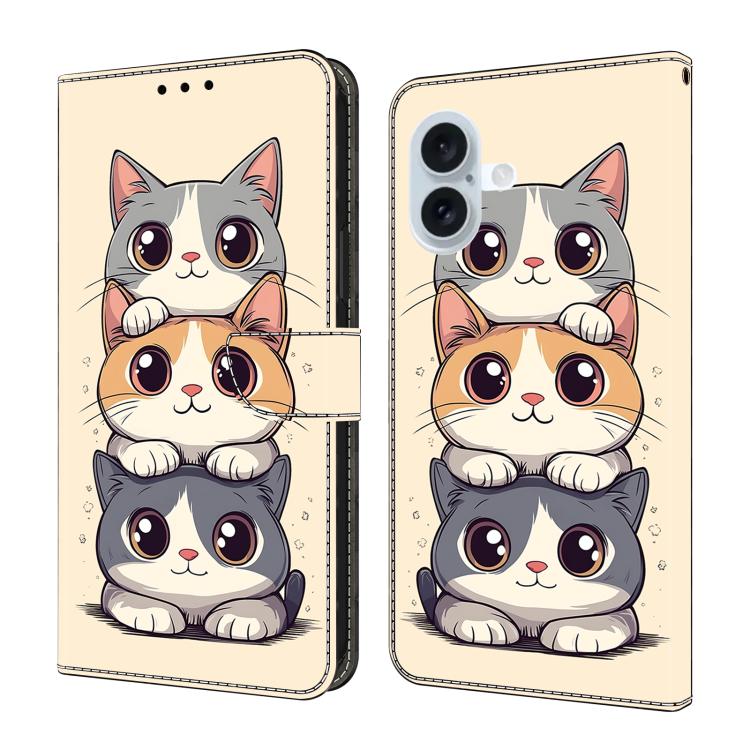 Crystal-Like Painted Vegan Leather Phone Case, For iPhone Air, For iPhone 16 Pro Max, For iPhone 16 Pro, For iPhone 16