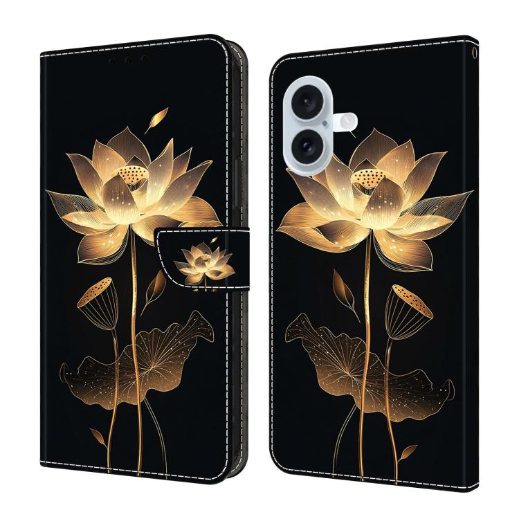 Crystal-Like Painted Vegan Leather Phone Case, For iPhone Air, For iPhone 16 Pro Max, For iPhone 16 Pro, For iPhone 16