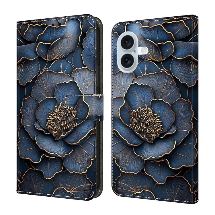 Crystal-Like Painted Vegan Leather Phone Case, For iPhone Air, For iPhone 16 Pro Max, For iPhone 16 Pro, For iPhone 16