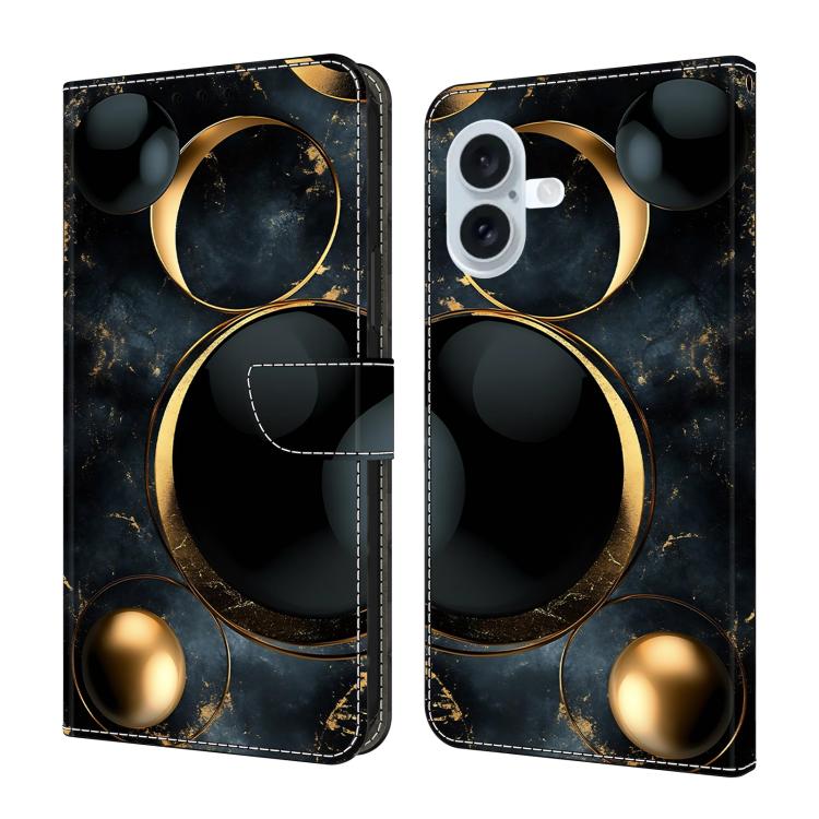 Crystal-Like Painted Vegan Leather Phone Case, For iPhone Air, For iPhone 16 Pro Max, For iPhone 16 Pro, For iPhone 16