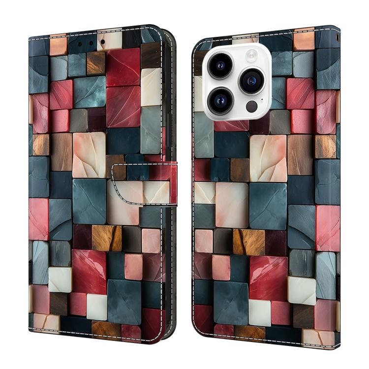 Coque de téléphone en cuir végétalien peint à l'aspect cristal, pour iPhone 15 Pro Max, pour iPhone 15 Pro, pour iPhone 14 / 13, pour iPhone 14 Pro