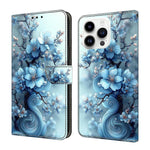 Coque de téléphone en cuir végétalien peint à l'aspect cristal, pour iPhone 15 Pro Max, pour iPhone 15 Pro, pour iPhone 14 / 13, pour iPhone 14 Pro