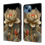 Coque de téléphone en cuir végétalien peint à l'aspect cristal, pour iPhone 15 Pro Max, pour iPhone 15 Pro, pour iPhone 14 / 13, pour iPhone 14 Pro