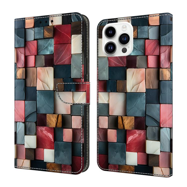 Coque de téléphone en cuir végétalien peint à l'aspect cristal, pour iPhone 15 Pro Max, pour iPhone 15 Pro, pour iPhone 14 / 13, pour iPhone 14 Pro