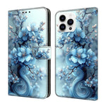 Coque de téléphone en cuir végétalien peint à l'aspect cristal, pour iPhone 15 Pro Max, pour iPhone 15 Pro, pour iPhone 14 / 13, pour iPhone 14 Pro