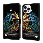 Coque de téléphone en cuir végétalien peint à l'aspect cristal, pour iPhone 15 Pro Max, pour iPhone 15 Pro, pour iPhone 14 / 13, pour iPhone 14 Pro