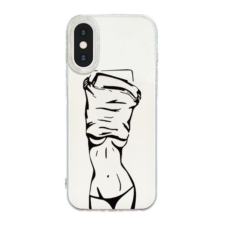 Coque de téléphone translucide IMD motif crème, Pour iPhone 11 Pro Max, Pour iPhone 11, Pour iPhone 11 Pro, Pour iPhone X / XS, Pour iPhone XR, Pour iPhone XS Max, Pour iPhone 8 Plus / 7 Plus