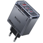 Chargeur rapide Yesido YC101 65W Mecha GaN à trois ports, YC101