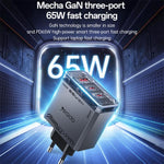 Chargeur rapide Yesido YC101 65W Mecha GaN à trois ports, YC101