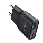 Yesido YC112 Chargeur rapide PD QC double port 20W ultra-mince, YC112