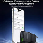 Yesido YC112 Chargeur rapide PD QC double port 20W ultra-mince, YC112